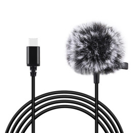 Jack Puluz tie microphone with clip PU425 1.5m USB-C