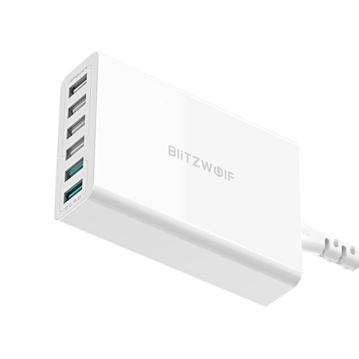 Charger 6x USB  Blitzwolf BW-S15, QC 3.0, 60 W (white)