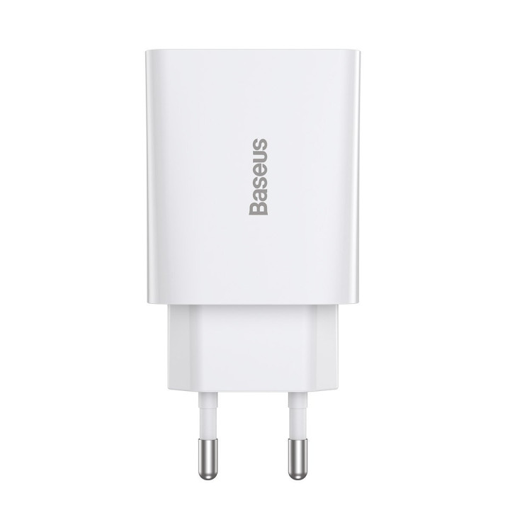 Baseus Speed Mini Quick Charger, USB-C, PD, 3A, 20W (white)