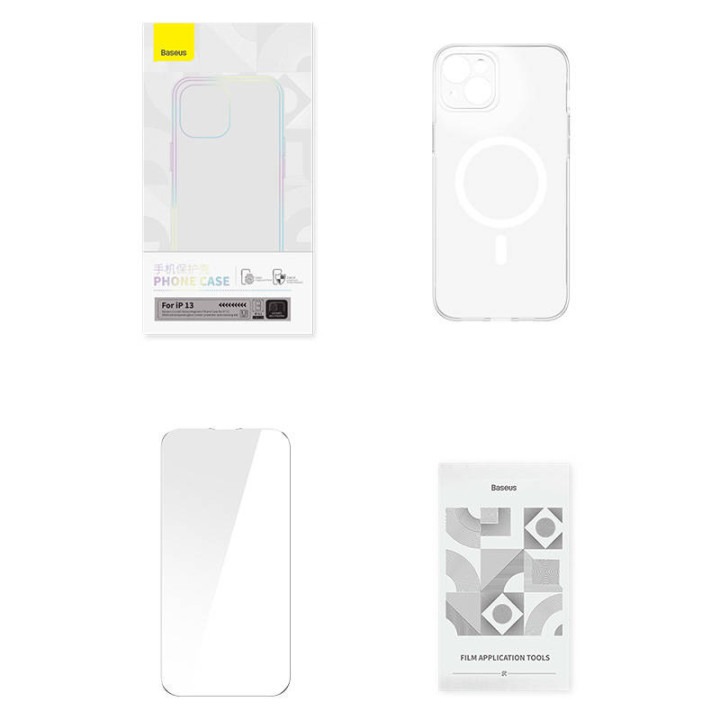 Phone case Baseus Magnetic Crystal Clear for iPhone 13 (transparent) w