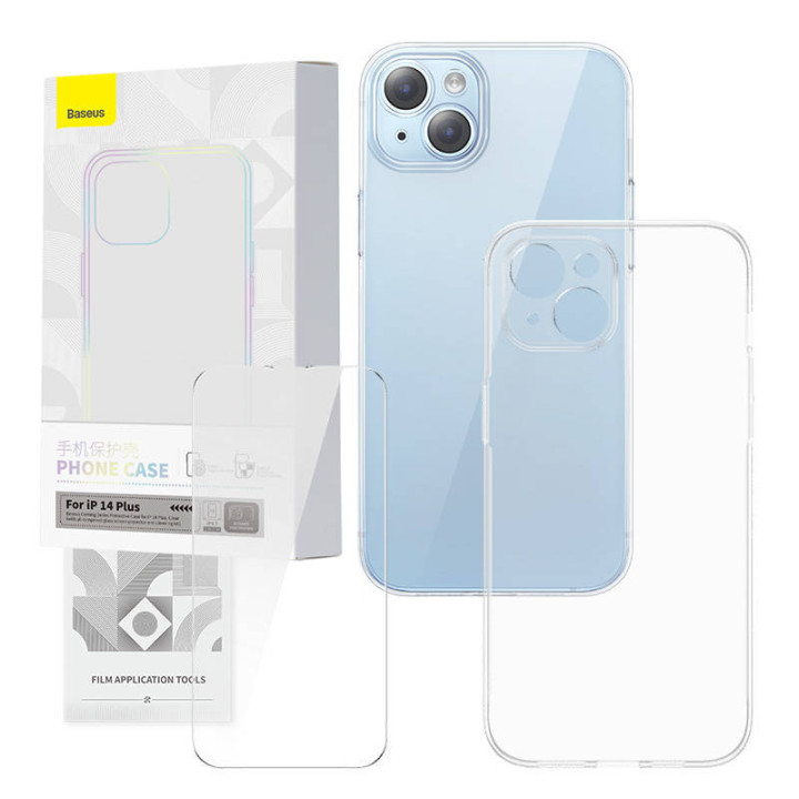 Transparent Case and Tempered Glass set Baseus Corning for iPhone 14 P
