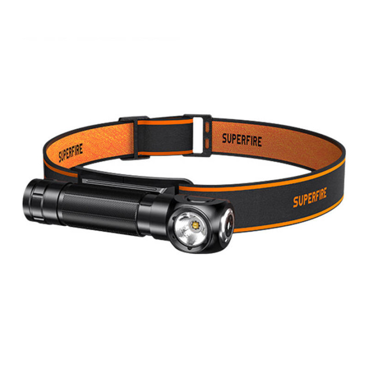 Superfire TH04 2-in-1 headlamp flashlight, 600 lm, USB-C, 5 modes, 150