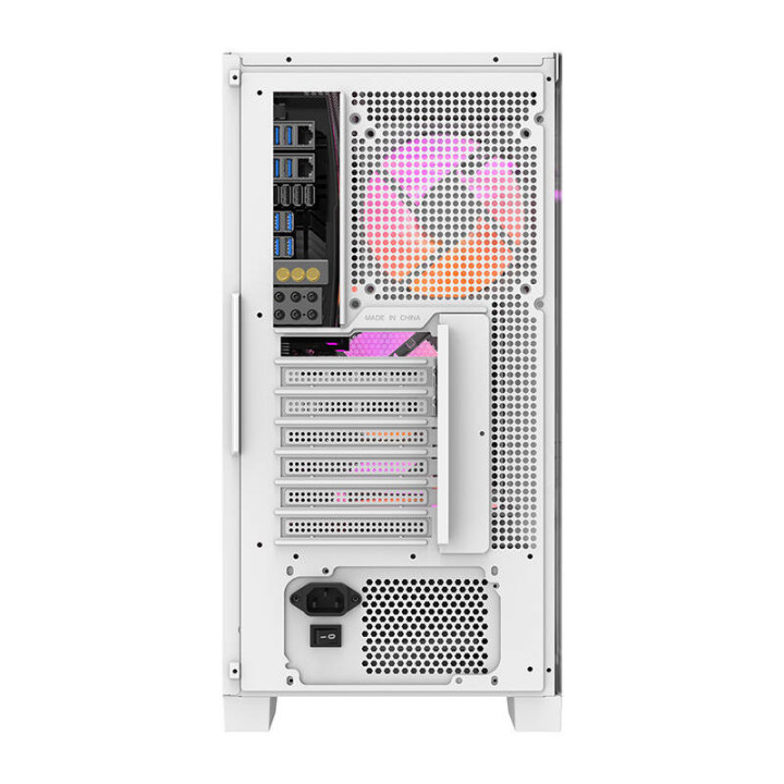 Darkflash DRX70 MESH computer case (white) + 4 RGB fans