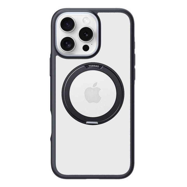 Torras Ostand R Fusion Case for iPhone 16 Pro (Black)