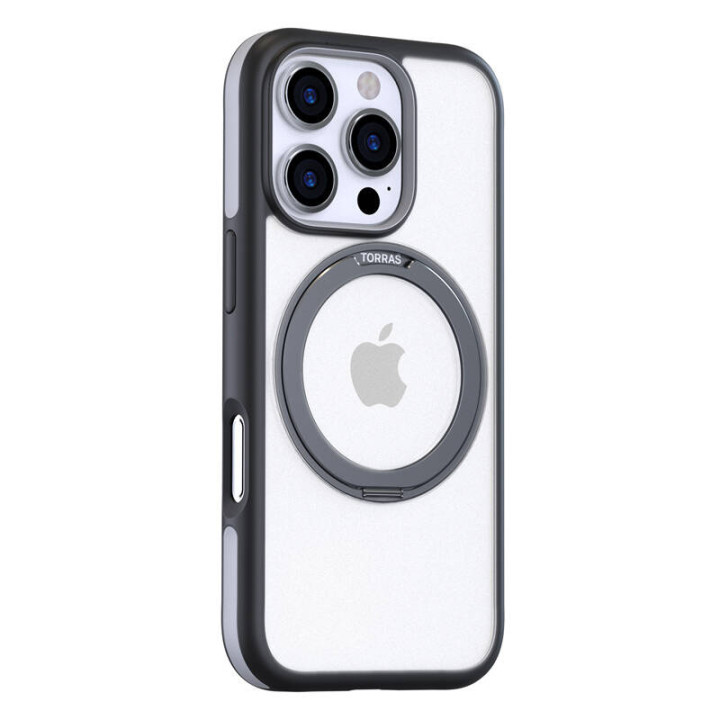 Torras Ostand R Fusion Case for iPhone 16 Pro Max (Black)