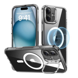 ESR Classic Hybrid (HaloLock) case with stand for iPhone 16 Plus (tran