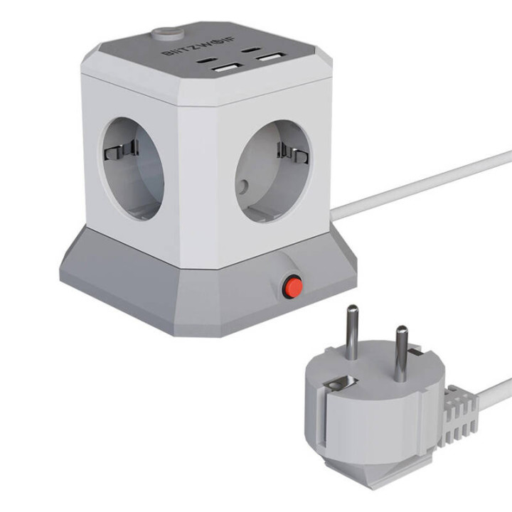 BlitzWolf BW-EC1 4xAC 2xUSB-A 2xUSB-C Extender