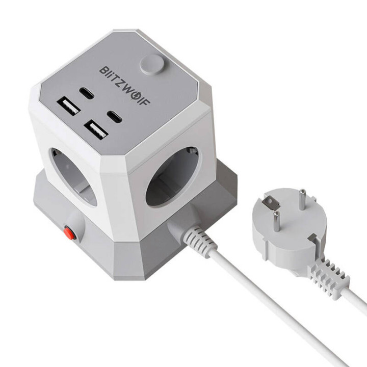 BlitzWolf BW-EC1 4xAC 2xUSB-A 2xUSB-C Extender