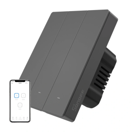 SONOFF M5-3C-80 Smart WiFi Wall Switch (3-channel, flush-mount, graphi