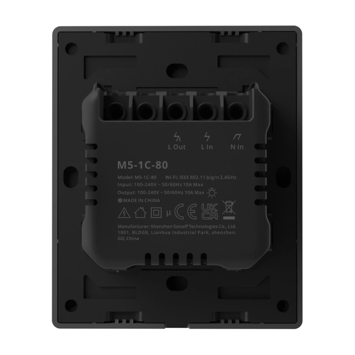 Smart Matter Over Wi-Fi wall switch SONOFF M5-1C-80 (1-channel, for fr