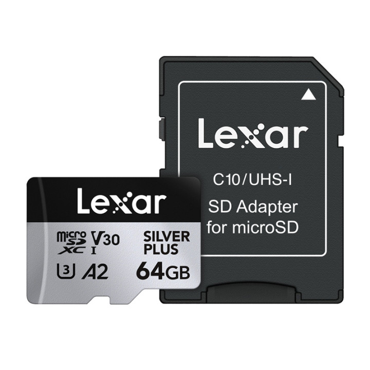 Karta pamięci Lexar High-Performance Silver Plus microSDXC 64GB + adap
