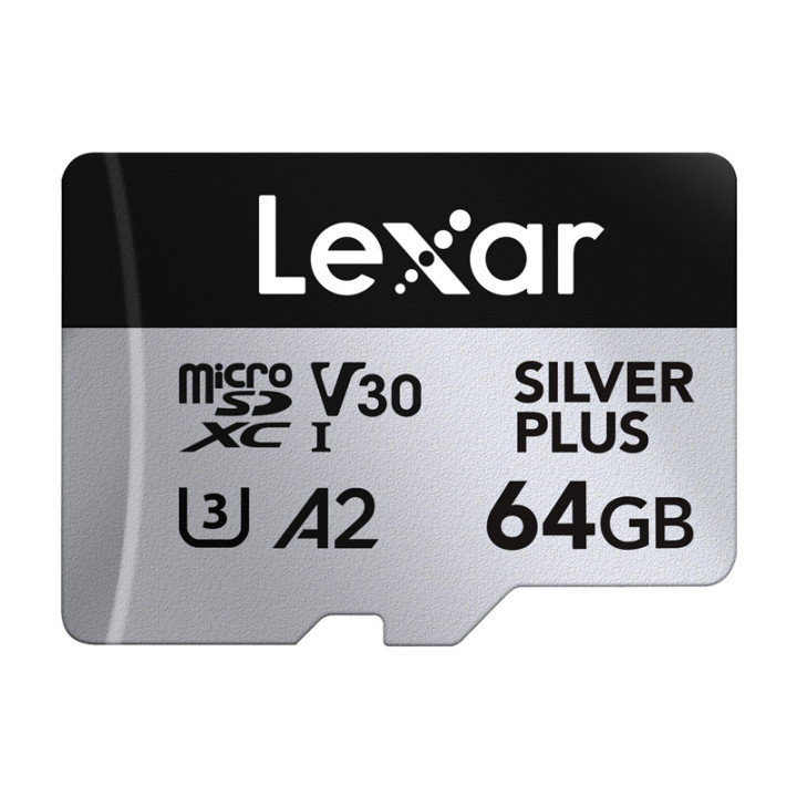 Karta pamięci Lexar High-Performance Silver Plus microSDXC 64GB + adap