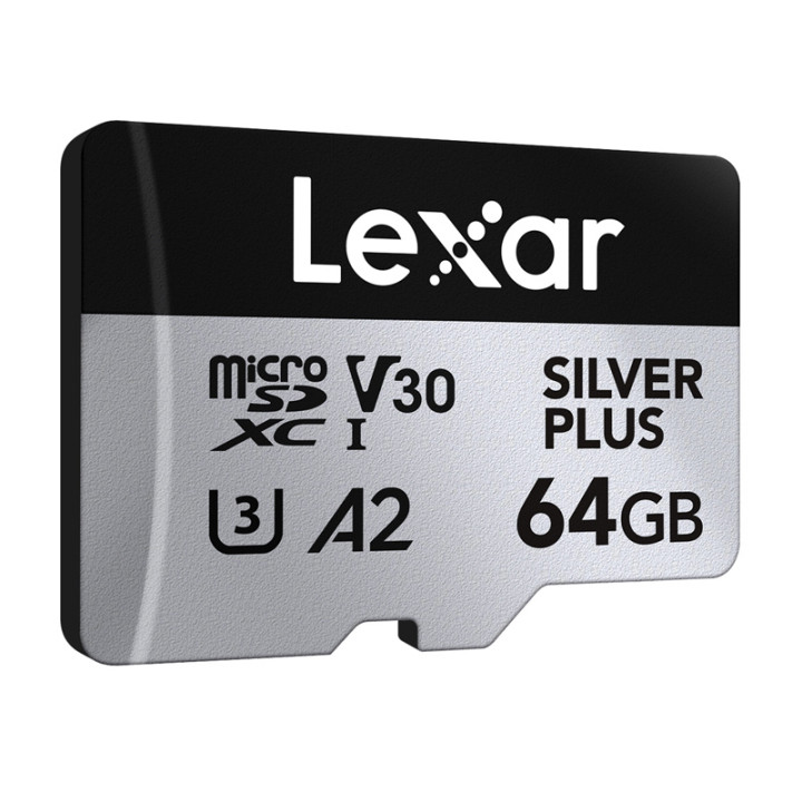 Karta pamięci Lexar High-Performance Silver Plus microSDXC 64GB + adap