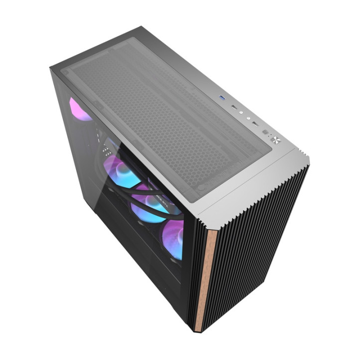 Darkflash DS900WS computer case (black) + 4 fans