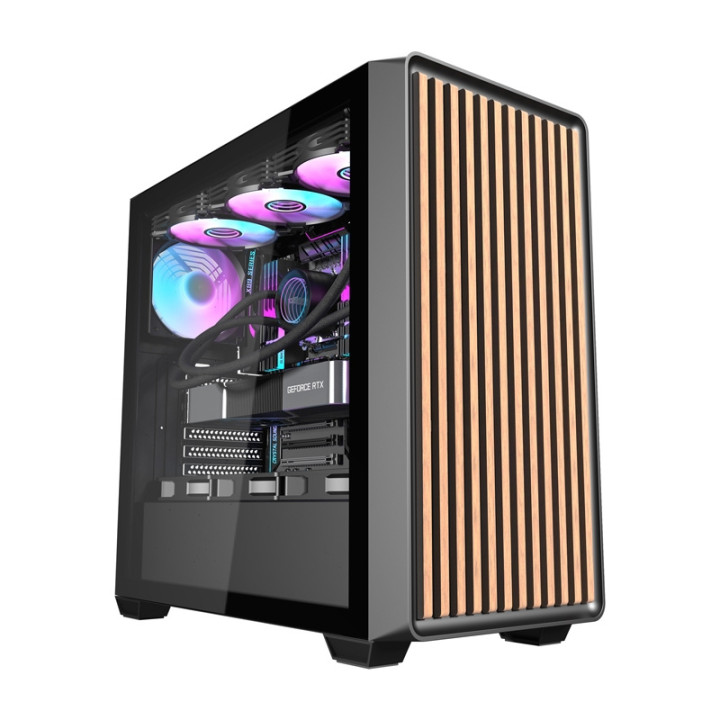 Darkflash DS900WD computer case (black) + 4 fans