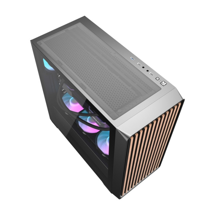 Darkflash DS900WD computer case (black) + 4 fans