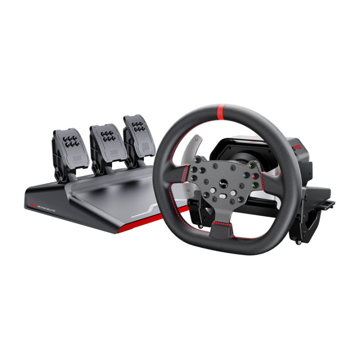 PXN-V10 Pro gaming set - steering wheel + pedals + mounting clamps (PC