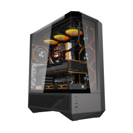 Darkflash DY460 computer case (Black) + 4 ARGB fans
