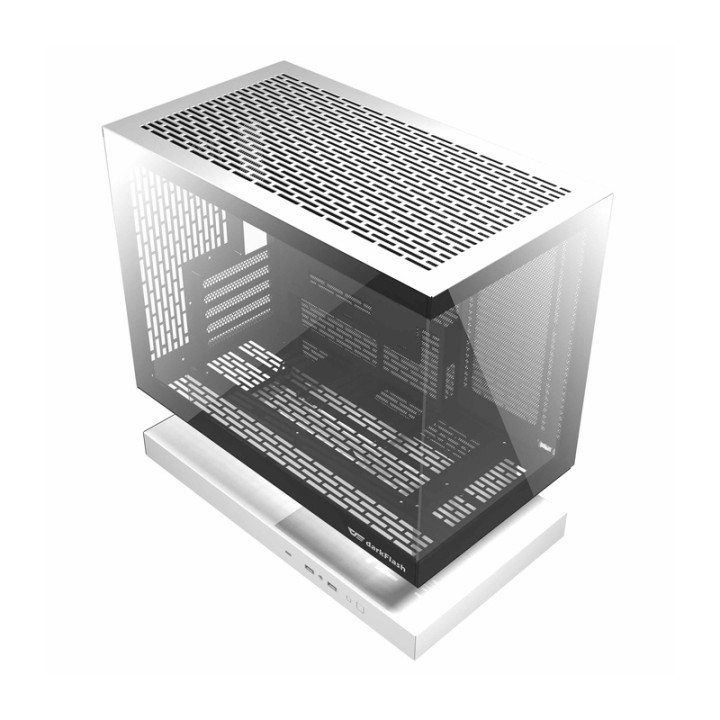Darkflash F1 computer case (White) + 6 ARGB fans