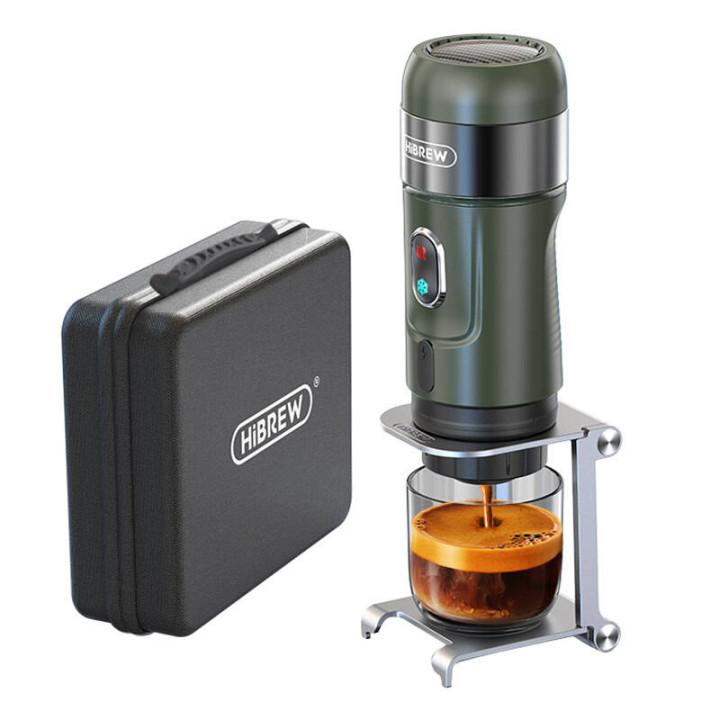 HiBREW H4B_GN 3-in-1 Portable Coffee Maker with Carrying Case