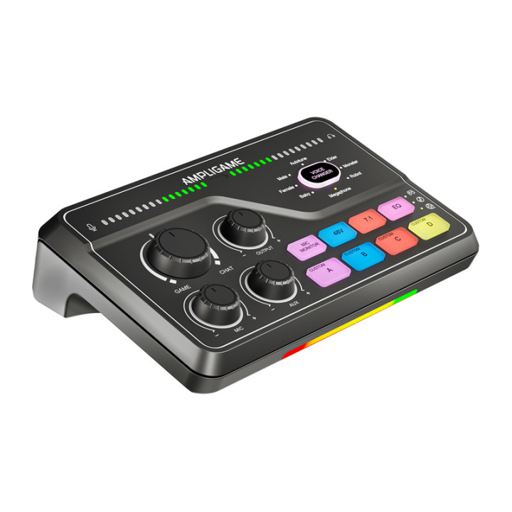 Fifine SC8 RGB gaming mixer (black)