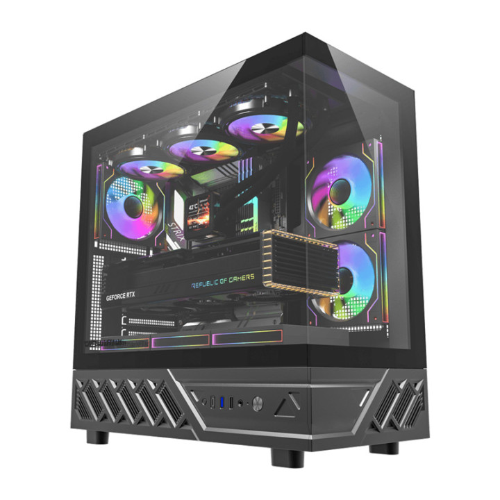 DarkFlash DS950 computer case (black) + 6 fans