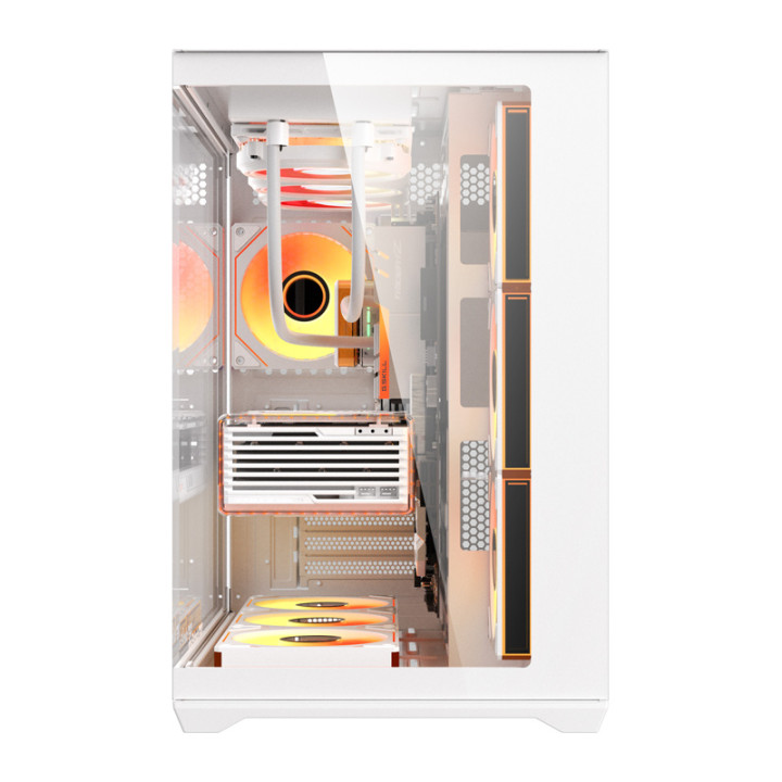 DarkFlash C280 computer case (white) + 7 fans