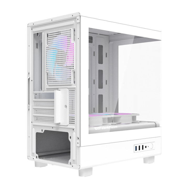 Darkflash DB330M Computer Case + 3 Fans (White)