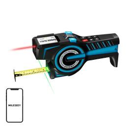 Mileseey DTX 10 Laser Distance Measurer with a 100-meter measuring tap