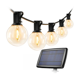 LEPRO PR440001-WW Solar Garden String Lights, 7.62 m, Twilight Sensor,