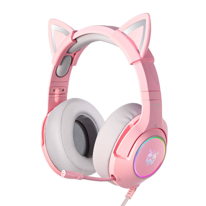 ONIKUMA K9 Pink RGB Gaming Headphones
