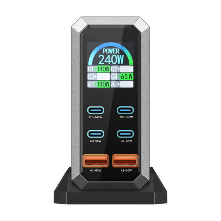 Blitzwolf BW-S31 2xUSB-A, 4xUSB-C, PD, 240W network charger.