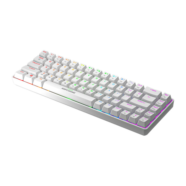 Fifine GK1W mechancial keyboard, 65% RGB (white)