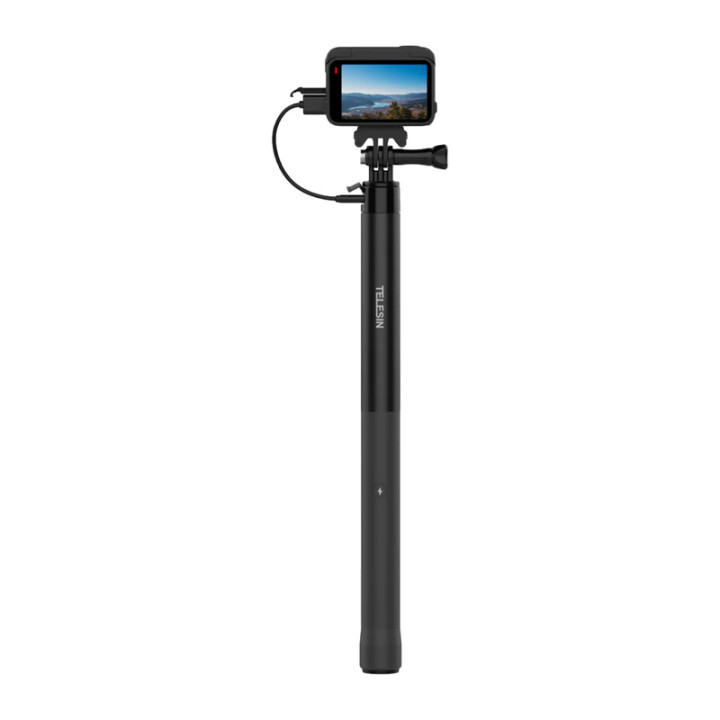 Selfie-stick with Telesin powerbank for sports cameras / smartphones S